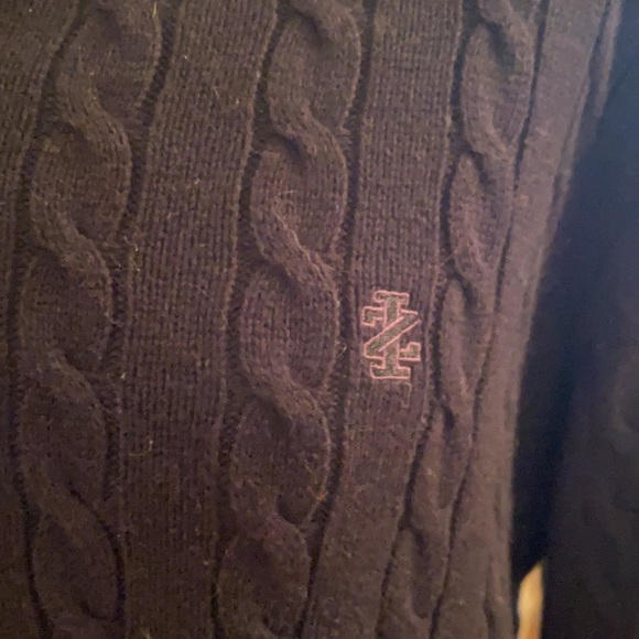 IZOD 🐊💯 QUALITY COTTON MENS CABLE KNIT ZIP FRONT SWEATER - Picture 3 of 8